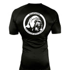 Illinois Brazilian Jiu Jitsu All Black Rash Guards Short Sleeves #8208 A