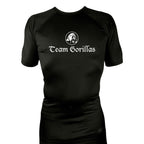 Illinois Brazilian Jiu Jitsu All Black Rash Guards Short Sleeves #8208 A