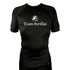 Illinois Brazilian Jiu Jitsu All Black Rash Guards Short Sleeves #8208 A