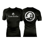 Illinois Brazilian Jiu Jitsu All Black Rash Guards Short Sleeves #8208 A