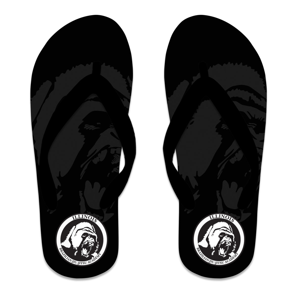 Illinois Brazilian Jiu Jitsu Flip Flops #8208 A