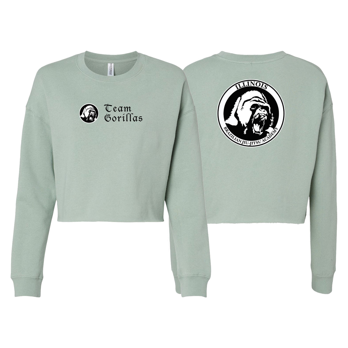 Illinois Brazilian Jiu Jitsu Women's Cropped Crewneck Sweatshirt #8208 A
