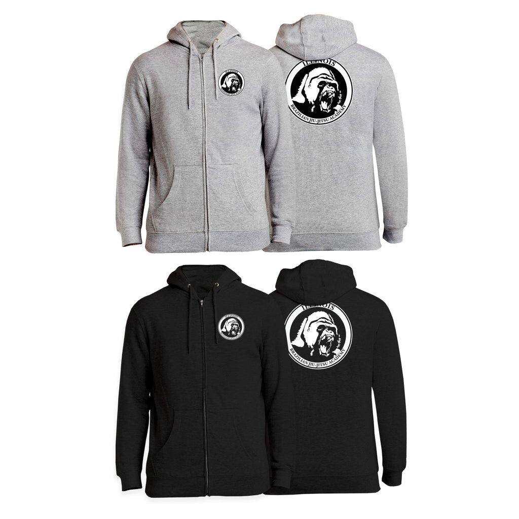 Illinois Brazilian Jiu Jitsu Zip-Up Hoodies #8208 B