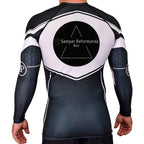 Illinois Brazilian Jiu Jitsu Academy Rash Guards Black/White #8208 X