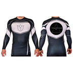 Illinois Brazilian Jiu Jitsu Academy Rash Guards Black/White #8208 X
