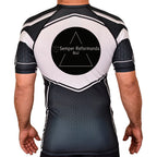 Illinois Brazilian Jiu Jitsu Academy Rash Guards Black/White #8208 X