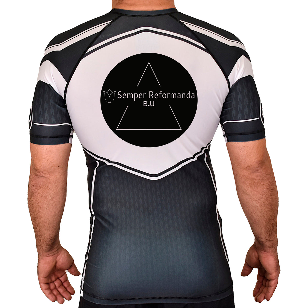 Illinois Brazilian Jiu Jitsu Academy Rash Guards Black/White #8208 X