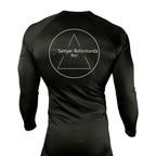 Illinois Brazilian Jiu Jitsu All Black Rash Guards Long Sleeves #8208 X