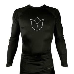 Illinois Brazilian Jiu Jitsu All Black Rash Guards Long Sleeves #8208 X