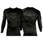 Illinois Brazilian Jiu Jitsu All Black Rash Guards Long Sleeves #8208 X