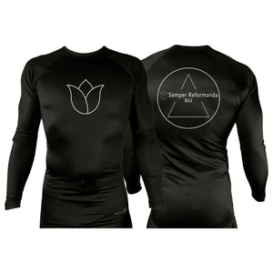 Illinois Brazilian Jiu Jitsu All Black Rash Guards Long Sleeves #8208 X