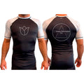 Illinois Brazilian Jiu Jitsu All Black Ranked Short Sleeve Rash Guards #8208 X