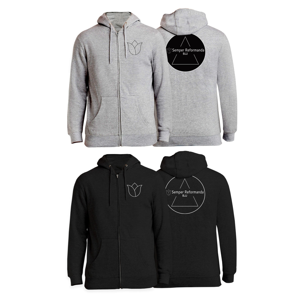 Illinois Brazilian Jiu Jitsu Zip-Up Hoodies #8208 X