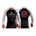 Illinois Brazilian Jiu Jitsu All Black Ranked Long Sleeve Rash Guards #8208 Y