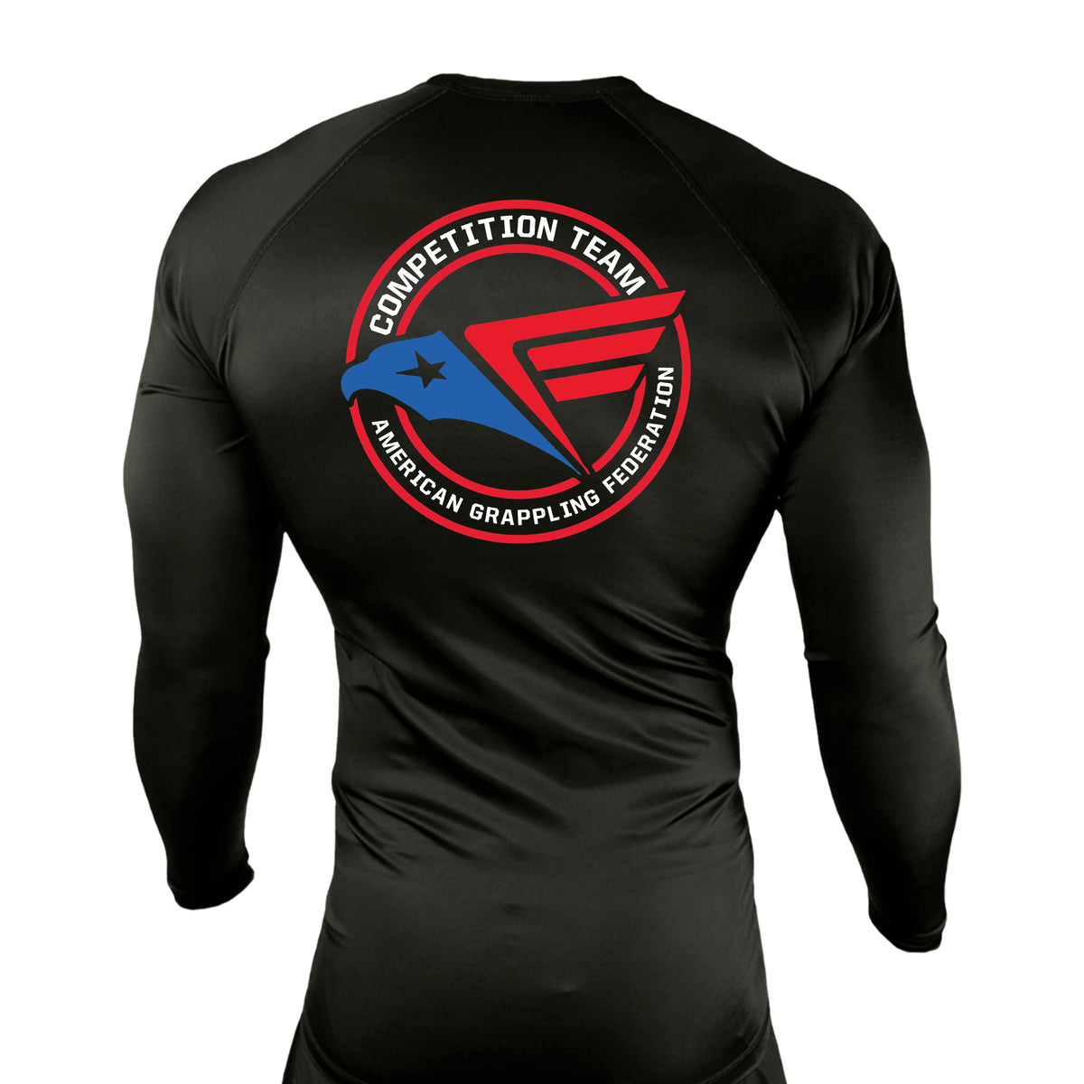 Illinois Brazilian Jiu Jitsu All Black Rash Guards Long Sleeves #8208 Y