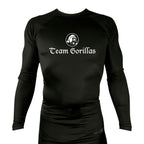 Illinois Brazilian Jiu Jitsu All Black Rash Guards Long Sleeves #8208 Y