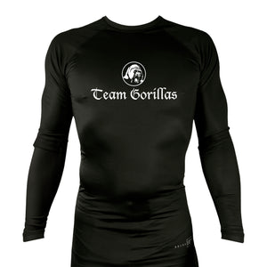 Illinois Brazilian Jiu Jitsu All Black Rash Guards Long Sleeves #8208 Y
