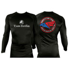 Illinois Brazilian Jiu Jitsu All Black Rash Guards Long Sleeves #8208 Y