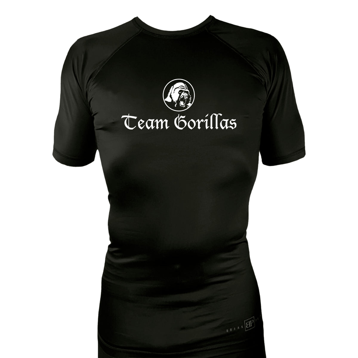 Illinois Brazilian Jiu Jitsu All Black Rash Guards Short Sleeves #8208 Y