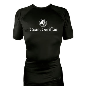 Illinois Brazilian Jiu Jitsu All Black Rash Guards Short Sleeves #8208 Y