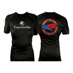 Illinois Brazilian Jiu Jitsu All Black Rash Guards Short Sleeves #8208 Y