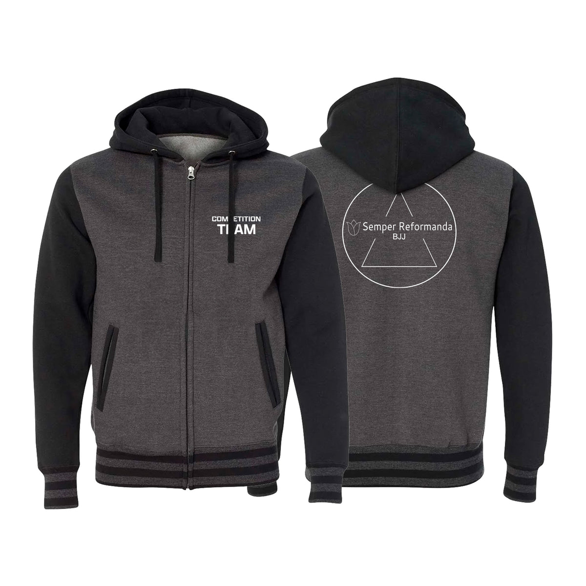 Illinois Brazilian Jiu Jitsu Varsity Zip-Up Hoodies #8208 Y