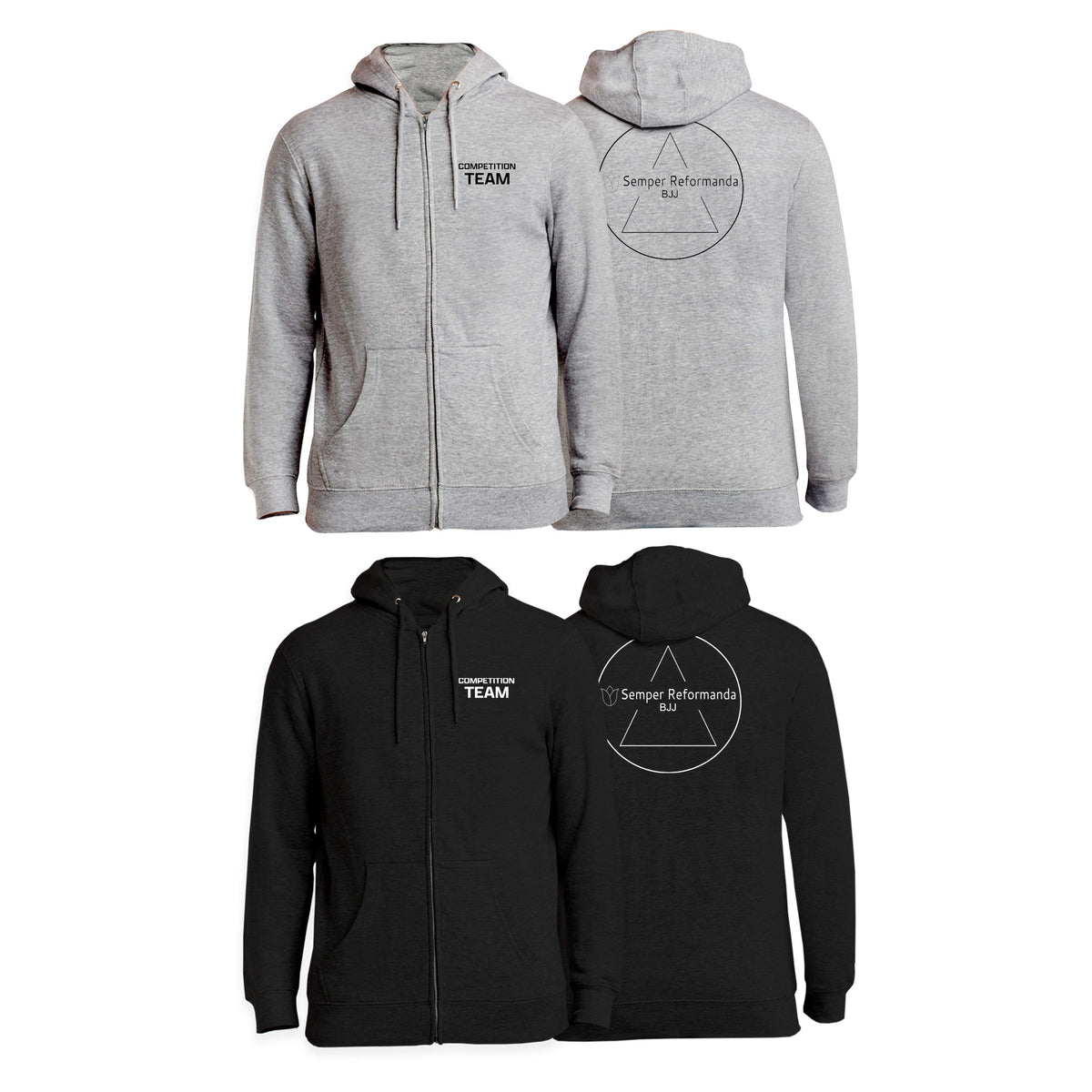 Illinois Brazilian Jiu Jitsu Zip-Up Hoodies #8208 Y