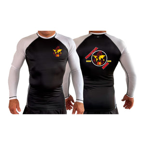 Practical MMA All Black Ranked Long Sleeve Rash Guards #8209 A