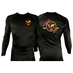 Practical MMA All Black Rash Guards Long Sleeves #8209 A