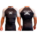 Flood City Jiu-Jitsu All Black Ranked Short Sleeve Rash Guards #8210 A