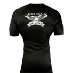 Flood City Jiu-Jitsu All Black Rash Guards Short Sleeves #8210 A