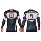 Elevate Academy Rash Guards Black/White #8211 A (Main Logo)
