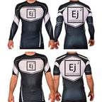 Elevate Academy Rash Guards Black/White #8211 A (Main Logo)