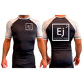 Elevate All Black Ranked Short Sleeve Rash Guards #8211 A (Main Logo)