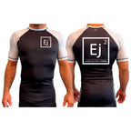 Elevate All Black Ranked Short Sleeve Rash Guards #8211 A (Main Logo)