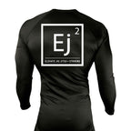 Elevate All Black Rash Guards Long Sleeves #8211 A (Main Logo)