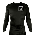 Elevate All Black Rash Guards Long Sleeves #8211 A (Main Logo)