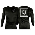 Elevate All Black Rash Guards Long Sleeves #8211 A (Main Logo)