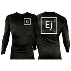 Elevate All Black Rash Guards Long Sleeves #8211 A (Main Logo)