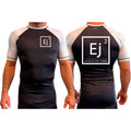 Elevate All Black Ranked Short Sleeve Rash Guards #8211 A (Main Logo)