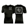 Elevate All Black Rash Guards Short Sleeves #8211 A (Main Logo)