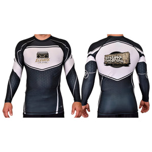 Elevate Academy Rash Guards Black/White #8211 J