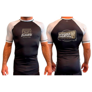 Elevate All Black Ranked Short Sleeve Rash Guards #8211 J