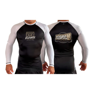 Elevate All Black Ranked Long Sleeve Rash Guards #8211 J