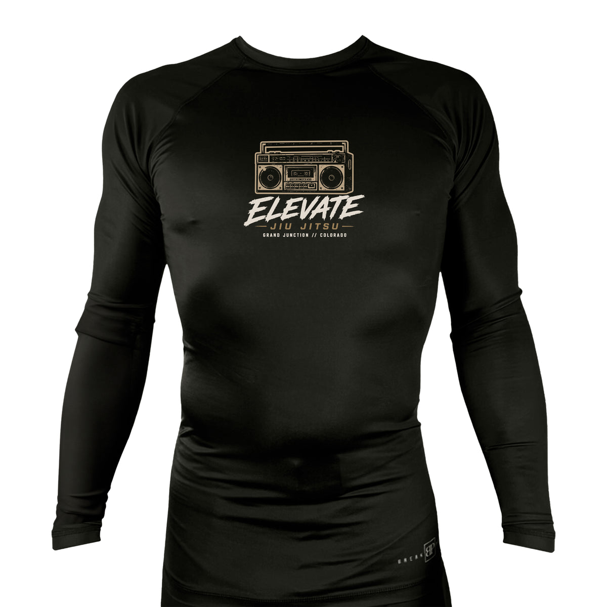 Elevate All Black Rash Guards Long Sleeves #8211 J