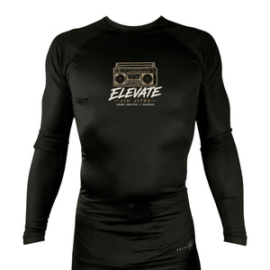 Elevate All Black Rash Guards Long Sleeves #8211 J