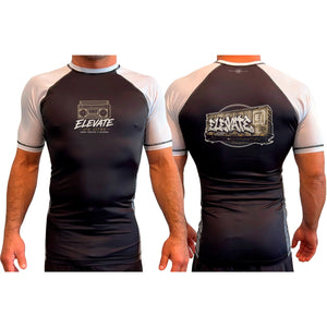 Elevate All Black Ranked Short Sleeve Rash Guards #8211 J