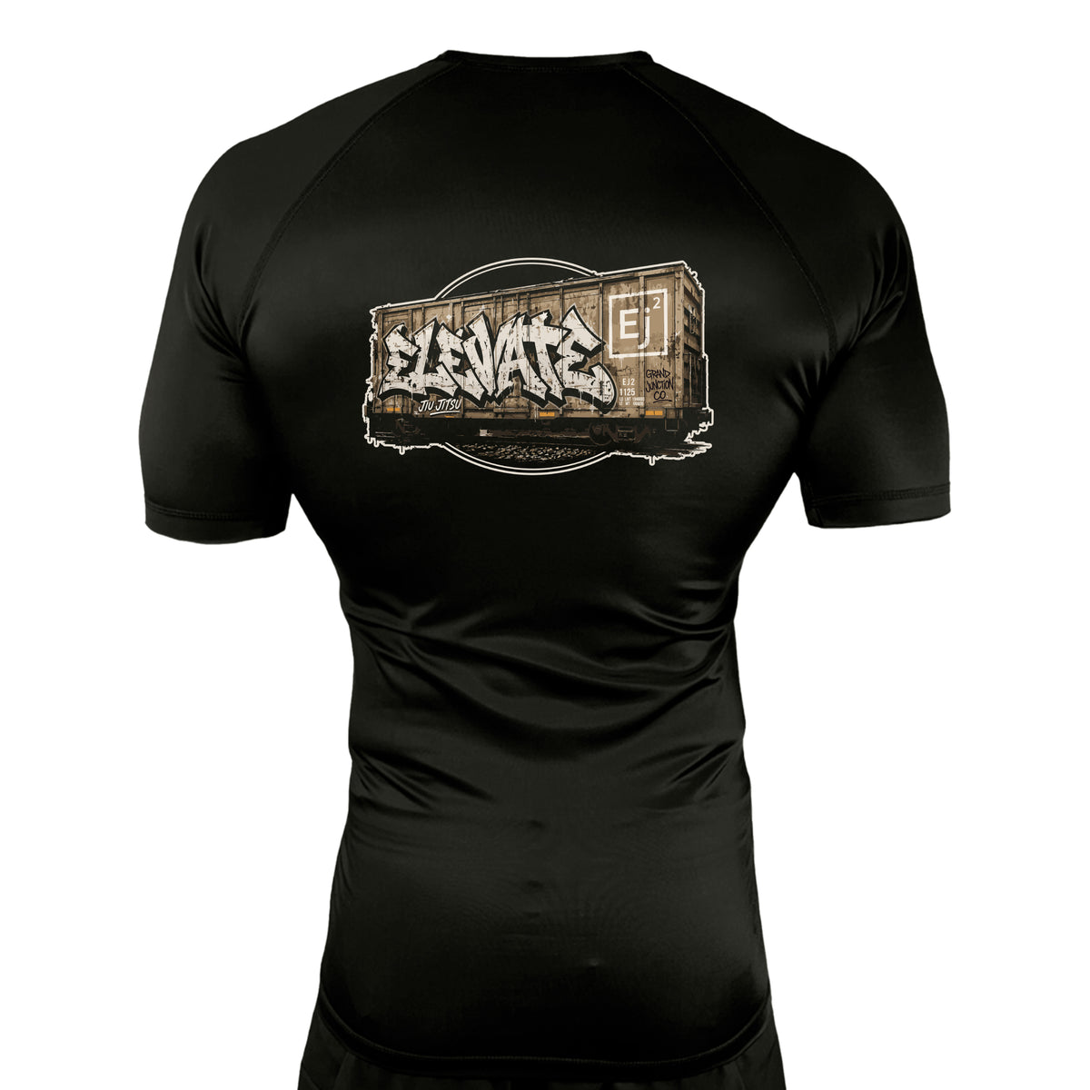Elevate All Black Rash Guards Short Sleeves #8211 J