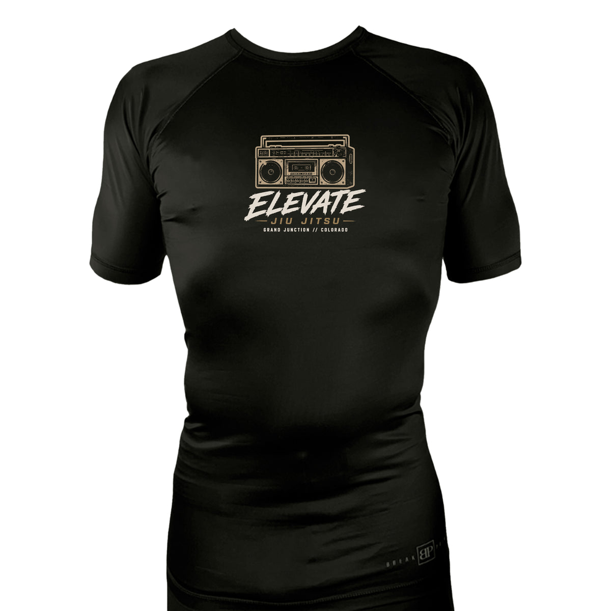 Elevate All Black Rash Guards Short Sleeves #8211 J