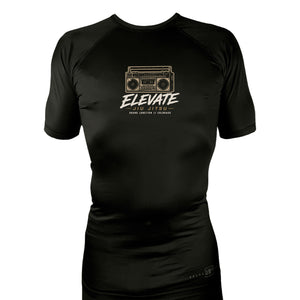 Elevate All Black Rash Guards Short Sleeves #8211 J